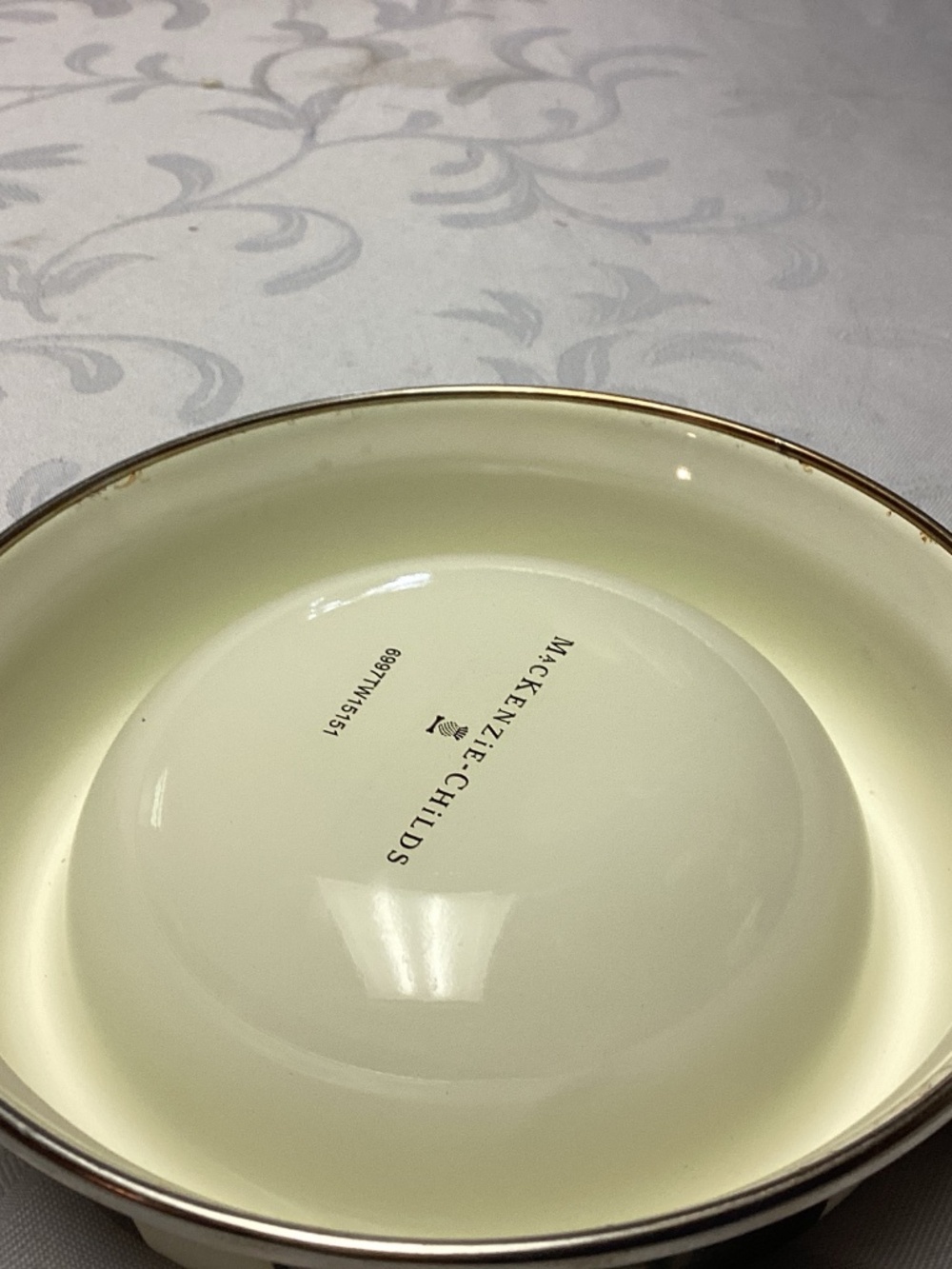 MACKENZIE CHILDS Pet Bowl Cat Dog Bowl for Food Water Courtly Check - Picture 7 of 9